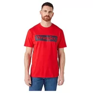 Koszulki męskie - Wrangler T-shirt męski, Formula Red, XL - miniaturka - grafika 1