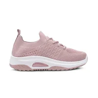 Trampki damskie - Trampki damskie Slip on casual shoes Textile Comfort trainers Mom Pink rozmiar 40 - miniaturka - grafika 1