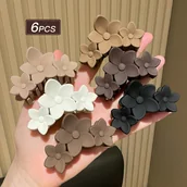 Ozdoby do włosów - TEMU 6 szt. Damskie Spinki do Włosów w Stylu Minimalistycznym, Różne Kolory, Średnie Kwiatowe Klipsy , Idealne na Codzienność, Akcesoria do Włosów na - miniaturka - grafika 1