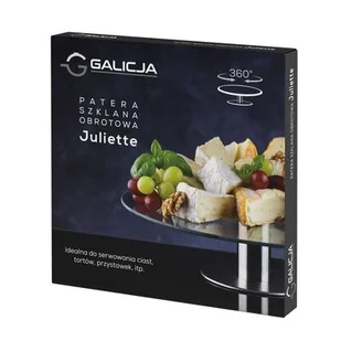 Patera szklana obrotowa JULIETTE 30 cm - Tace i patery - miniaturka - grafika 1