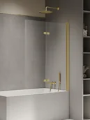 Parawany nawannowe - Parawan nawannowy New Trendy New Soleo 100x140 cm 2-częściowy składany prawy złoty P-0106 - miniaturka - grafika 1