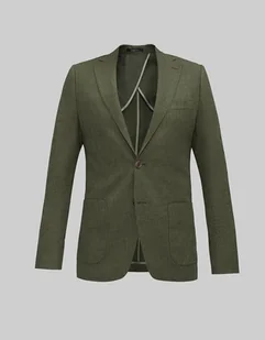Męska marynarka casual almese zielony slim fit - Marynarki męskie - miniaturka - grafika 1