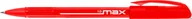 Długopisy - Długopis Max 10 Czerwony Rystor 408-001 - miniaturka - grafika 1