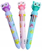 Cienkopisy - Długopisy SOWA cienkopisy 10-cio kolorowe do szkoły długopis wielokolorowy - miniaturka - grafika 1