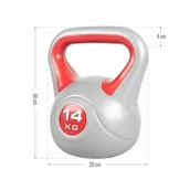 Kettlebell - Gorilla Sports Kettlebell Winylowe kontrast 14kg (100345-00006-0019) - miniaturka - grafika 1