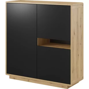 Szafka 24TWLH42 TYP-42 Aston Helvetia Wieruszów Czarny Supermatt, Dąb Taurus - Szafki do salonu - miniaturka - grafika 1