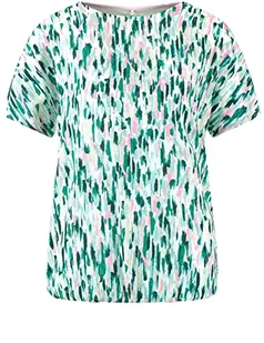 GERRY WEBER Edition T-shirt damski, Zielony/liliowy/różowy Patch, 46 PL - Koszulki i topy damskie - miniaturka - grafika 1