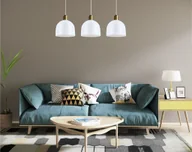 Lampy sufitowe - Lampa wisząca 3-punktowa MEDO nowoczesna, biała-patyna, E27, loft, skandynawska, nad stół, do kuchni, salonu, jadalni - miniaturka - grafika 1