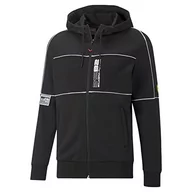 Kurtki męskie - PUMA Męska kurtka Ferrari Race Hooded Sweat Jacket, czarna, L, czarny, L - miniaturka - grafika 1