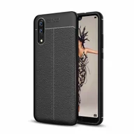 Etui i futerały do telefonów - Pokrowiec do Huawei P20 w Głęboka Czerń Etui imitacji skóry Obudowa Ochronny Case Cover Cadorabo - miniaturka - grafika 1