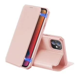 Dux Ducis Skin X kabura etui pokrowiec z klapką iPhone 12 Pro / iPhone 12 różowy Różowy - Etui i futerały do telefonów - miniaturka - grafika 1