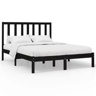 Lumarko Rama łóżka, czarna, lite drewno, 120x200 cm - Łóżka - miniaturka - grafika 3