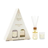 Zapachy do domu - Zestaw świąteczny Glowing elegance Spiced Apple dyfuzor 95 ml + świeca w szkle - miniaturka - grafika 1