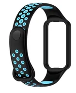 Akcesoria do smartwatchy - Zamienna silikonowa opaska pasek DOTS do Xiaomi Amazfit BAND 7 niebieska - miniaturka - grafika 1