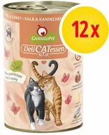 Mokra karma dla kotów - Zestaw GranataPet DeliCatessen, 12 x 400 g - Łosoś z indykiem - miniaturka - grafika 1