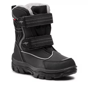 KangaRoos Śniegowce K-Leno V Rtx 18780 000 5003 Jet Black/Steel Grey - Śniegowce damskie - miniaturka - grafika 1