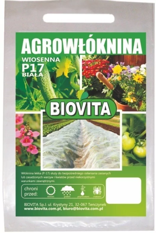 Agrowłóknina Wiosenna P-17 biała 1,6x5m Biovita