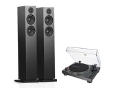 Zestawy stereo - Audio-Technica AT-LP120X-USB (czarny) + A38 (czarny) - miniaturka - grafika 1