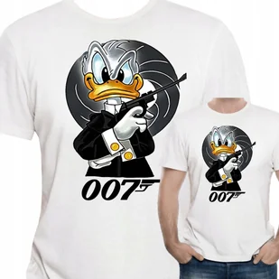 3196 Koszulka Śmieszna Kaczor Donald Bond 007 S - Koszulki męskie - miniaturka - grafika 1