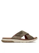 Klapki i japonki męskie - Rieker Klapki 25283-25 Beżowy - miniaturka - grafika 1