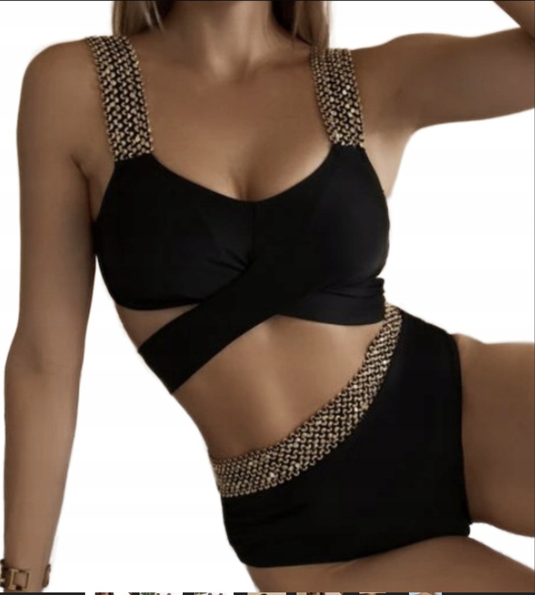 STRÓJ KĄPIELOWY BIKINI WYSOKI STAN ROZMIAR M MODELUJĄCY