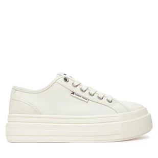 Sneakersy Tommy Jeans Tjw Foxing Flatform Lc EN0EN02736 Biały - Sneakersy damskie - miniaturka - grafika 1