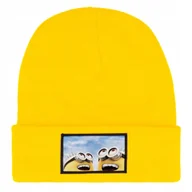 Czapki damskie - CZAPKA BEANIE ZIMOWA CIEPŁA ŻÓŁTA DLA DZIECI Z MOTYWEM GRU RÓŻNE WZORÓW - miniaturka - grafika 1
