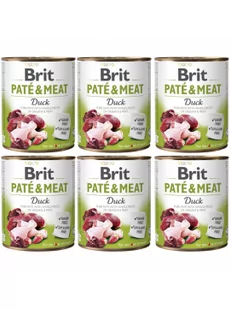 Brit Pate & Meat Dog Duck KACZKA 800g DARMOWA DOSTAWA od 95zł +DO 3% ZWROTU W PROGRAMIE LOJALNOŚCIOWYM BR-PATE-DU-800 - Mokra karma dla psów - miniaturka - grafika 1