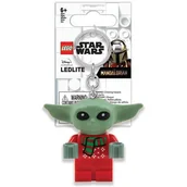 Breloczki dla dzieci - LEGO Star Wars KE208 Brelok do kluczy z latarką świąteczny Grogu - miniaturka - grafika 1