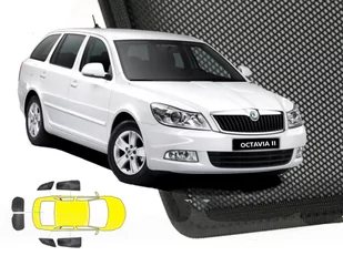 Zasłonki przeciwsłoneczne do Skoda Octavia II kombi ŚCIEMNIJ.TO, 6 szt. - Akcesoria motoryzacyjne - miniaturka - grafika 1