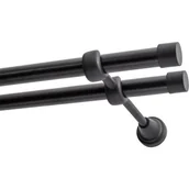 Karnisze - Karnisz DECASTYL Luna Podwójny 200 cm Czarny - miniaturka - grafika 1