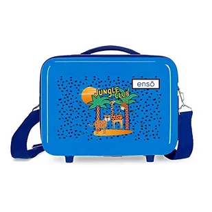 Enso Jungle Club dostosowalna kosmetyczka z torbą na ramię niebieska 29 x 21 x 15 cm sztywna ABS 9,14 l - Kosmetyczki, organizery i kuferki - miniaturka - grafika 1