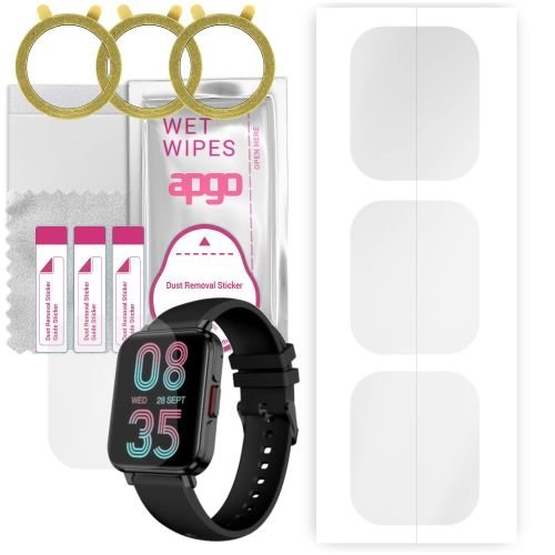 3x folia ochronna hydrożelowa do myPhone Watch LS - apgo Smartwatch Hydrogel Protection Ochrona na ekran smartwatcha