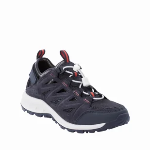 Buty damskie turystyczne Jack Wolfskin WOODLAND 2 HYBRID LOW W dark blue / pink - 36 - Buty trekkingowe damskie - miniaturka - grafika 1