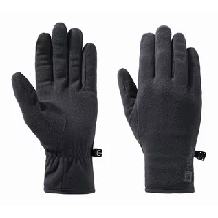 Rękawiczki - Rękawice polarowe Jack Wolfskin REAL STUFF GLOVE black - S - grafika 1