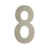 Numery na dom - Cyfra 8 wys.5 cm plastikowa srebrna - miniaturka - grafika 1