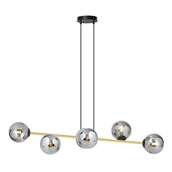 Lampy sufitowe - Gravity lampa wisząca 6-punktowa czarna/złota/grafitowa 1237/6 - miniaturka - grafika 1