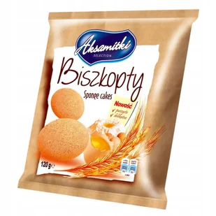 Eurosnack Biszkopty Aksamitki Okrągłe Sponge Cakes Delikatne 120G - Ciastka - miniaturka - grafika 1