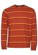 Koszulki męskie - SUPERDRY Vintage Textured Stripe LS Top M6010744A Smoked Cinnamon Brown Stripe XL Męskie, Smoked Cinnamon Brown Stripe, XL - miniaturka - grafika 1