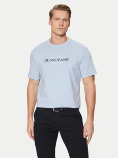 Guess Jeans T-Shirt M4YI42 K8FQ4 Niebieski Regular Fit - Koszulki męskie - miniaturka - grafika 1