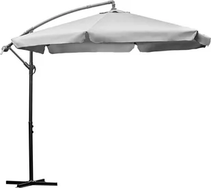 Duży Parasol Ogrodowy Lehmann Premium 300 x 240 cm - Szary Szarości - Parasole ogrodowe - miniaturka - grafika 1
