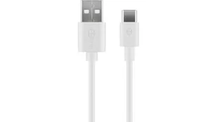 Goobay USB-C kabel do ładowania smartfonów i tabletów w różnych kolorach i długościach, 1m, biały 45563 - Kable USB - miniaturka - grafika 2