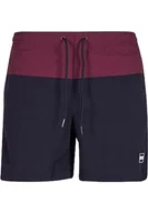 Spodenki damskie - Urban Classics Męskie szorty kąpielowe z bloku, dostępne w wielu różnych kolorach, rozmiary od S do 5XL, Cherry/Black, L - miniaturka - grafika 1