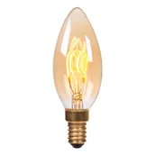 Żarówki LED - Lucide Żarówka C35 49043/95/62 LED 3W E14 2300K DIM filament 3-stopniowe ściemnianie szkło amber - miniaturka - grafika 1