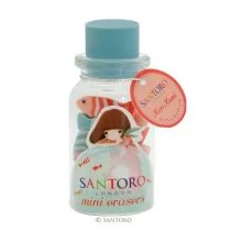 Santoro London Mini gumki w butelce Kori Kumi Niebieskie Cass Film - Gumki biurowe - miniaturka - grafika 1