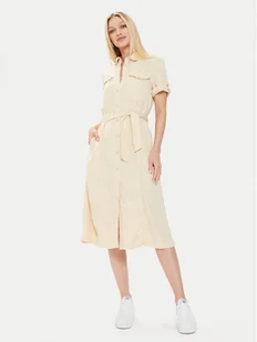 Pepe Jeans Sukienka koszulowa Evelinda PL953482 Beżowy Regular Fit - Sukienki - miniaturka - grafika 1