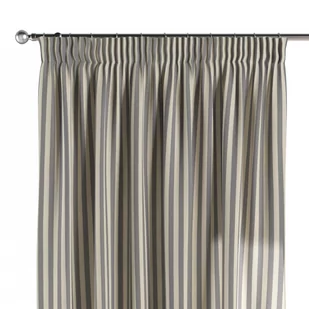 Dekoria Zasłona na taśmie marszczącej 1 szt. granatowo białe pasy 1,5cm) 1szt 130 × 260 cm Quadro 300-136-02 - Zasłony - miniaturka - grafika 1