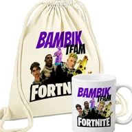 Gadżety dla niej i dla niego - Zestaw Prezent Worek Beż + Kubek BAMBIK TEAM Wzory - miniaturka - grafika 1