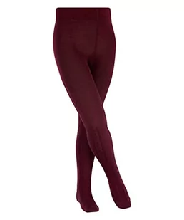 FALKE Cable Rajstopy Mieszane Dziecięce Wełniane Bawełniane Białe Szare Plus Grube Ciepłe Nieprzezroczyste Kolory Średni Rozmiar Na Zimę 1 Para, Czerwony (Merlot 8005), 110-116 - Rajstopy - miniaturka - grafika 1