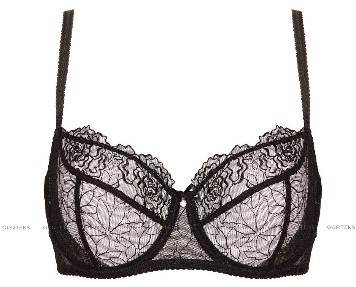 Pamela biustonosz miękki z haftem (kolor czarny, rozmiar 85C)